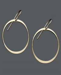 Simple design has never looked so elegant. Maintain your effortlessly chic appearance with these subtle cut-out drops in 14k gold. Approximate drop: 1-1/2 inches. Simple design has never looked so elegant. Maintain your effortlessly chic appearance with these subtle cut-out drops in 14k gold. Approximate drop: 1-1/2 inches.