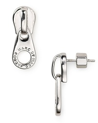 It's all in this zip: this pair of MARC BY MARC JACOBS stud earrings looks made for punked-up kicks. It's all in this zip: this pair of MARC BY MARC JACOBS stud earrings looks made for punked-up kicks.