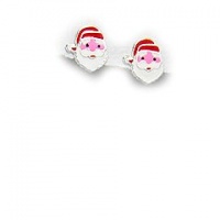 Children's Sterling Silver and Enamel Santa Earrings Children's Sterling Silver and Enamel Santa Earrings
