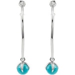 CleverEve Designer Series Missoma Sterling Silver Checkerboard Hoop Earrings in Turquoise w/ Box 50mm CleverEve Designer Series Missoma Sterling Silver Checkerboard Hoop Earrings in Turquoise w/ Box 50mm