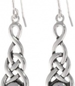 Sterling Silver Celtic Knot Linear Drop Earrings