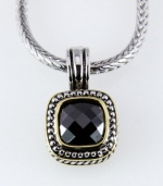 4031023 Designer Inspired Black Onyx Brilliant CZ Stone 2 Tone Necklace Pendant Fashion Very High Quality 4031023 Designer Inspired Black Onyx Brilliant CZ Stone 2 Tone Necklace Pendant Fashion Very High Quality