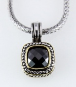 4031023 Designer Inspired Black Onyx Brilliant CZ Stone 2 Tone Necklace Pendant Fashion Very High Quality