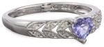 Sterling Silver Tanzanite and Diamond Heart Ring (0.06 cttw, GHI Clarity, I3 Color) Sterling Silver Tanzanite and Diamond Heart Ring (0.06 cttw, GHI Clarity, I3 Color)