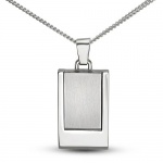 CleverEve Designer Series Mens Stainless Steel Dog Tag Pendant Brushed & Polished w/ 24 Inch Chain CleverEve Designer Series Mens Stainless Steel Dog Tag Pendant Brushed & Polished w/ 24 Inch Chain