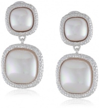 Majorica 10/14mm White Square Mabe Pearl Drop Earrings Majorica 10/14mm White Square Mabe Pearl Drop Earrings