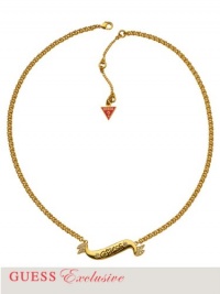 GUESS Women's Gold-Tone Banner Station Necklace, GOLD GUESS Women's Gold-Tone Banner Station Necklace, GOLD
