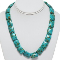 Amazing Green Turquoise Howlite Necklace 19 Inch With Lobster Clasp Amazing Green Turquoise Howlite Necklace 19 Inch With Lobster Clasp