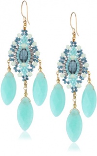 Miguel Ases Green Quartz and Rainbow Hydro-Quartz Chandelier Earrings Miguel Ases Green Quartz and Rainbow Hydro-Quartz Chandelier Earrings