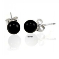 Bling Jewelry 925 Sterling Silver Onyx Gemstone Stud Earrings 8mm Bling Jewelry 925 Sterling Silver Onyx Gemstone Stud Earrings 8mm