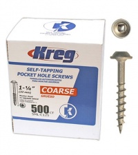 Kreg SML-C125-500 1-1/4-Inch #8 Coarse Pocket Hole Screws with Washer-Head, 500-Pack Kreg SML-C125-500 1-1/4-Inch #8 Coarse Pocket Hole Screws with Washer-Head, 500-Pack