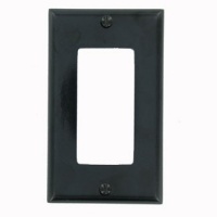 Leviton 80401-E Standard Size Thermoset Device Mount 1-Gang Decora/GFCI Device Decora Wallplate, Black Leviton 80401-E Standard Size Thermoset Device Mount 1-Gang Decora/GFCI Device Decora Wallplate, Black