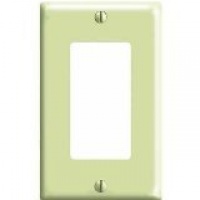 Leviton 80401-I 1-Gang Decora/GFCI Device Decora Wallplate, Standard Size, Thermoset, Device Mount, Ivory Leviton 80401-I 1-Gang Decora/GFCI Device Decora Wallplate, Standard Size, Thermoset, Device Mount, Ivory