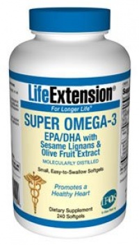 Life Extension Super Omega-3 EPA or DHA with Sesame Lignans and Olive Fruit Extract Softgels, 240 Count Life Extension Super Omega-3 EPA or DHA with Sesame Lignans and Olive Fruit Extract Softgels, 240 Count