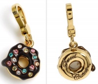 Juicy Couture Charm Chocolate Glazed Donut w Rhinestone Sprinkles Gold Charm Rhinestone Accents YJRU4733 Juicy Couture Charm Chocolate Glazed Donut w Rhinestone Sprinkles Gold Charm Rhinestone Accents YJRU4733