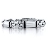 J.Goodman Sterling Silver and Onyx Bracelet J.Goodman Sterling Silver and Onyx Bracelet