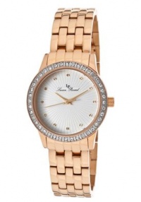 Lucien Piccard Women's 11696-RG-22S Monte Velan White Textured Dial Rose Gold Ion-Plated Stainless Steel Watch Lucien Piccard Women's 11696-RG-22S Monte Velan White Textured Dial Rose Gold Ion-Plated Stainless Steel Watch