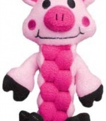 KONG Pudge Braidz Pig Dog Toy, Medium/Large