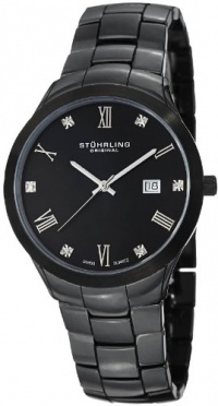 Stuhrling Original Women's 962.12OB1 Leisure Ceramic Celine Swiss Quartz Swarovski Crystal Date Black Bracelet Watch Stuhrling Original Women's 962.12OB1 Leisure Ceramic Celine Swiss Quartz Swarovski Crystal Date Black Bracelet Watch