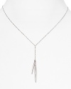 Crislu Platinum Double Quilly Necklace, 16