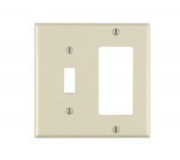 Leviton 80405-A 2-Gang 1-Toggle 1-Decora/GFCI Device Combination Wallplate, Standard Size, Thermoset, Device Mount, Almond Leviton 80405-A 2-Gang 1-Toggle 1-Decora/GFCI Device Combination Wallplate, Standard Size, Thermoset, Device Mount, Almond