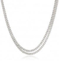 Anne Klein Silver-Tone Crystal Glass Tubular Strand Necklace, 42 Anne Klein Silver-Tone Crystal Glass Tubular Strand Necklace, 42