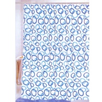 Carnation Home Fashions Circles Extra Long Printed Fabric Shower Curtain, 72-Inch by 84-Inch Carnation Home Fashions Circles Extra Long Printed Fabric Shower Curtain, 72-Inch by 84-Inch