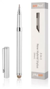 amPen New Hybrid 2-in-1 Stylus for iPad 4, iPad 3, iPad Mini, iPhone 4s, iPhone 5, Nexus 7, Nexus 4, Galaxy S4, HTC One, Galaxy Tab (Sliver) amPen New Hybrid 2-in-1 Stylus for iPad 4, iPad 3, iPad Mini, iPhone 4s, iPhone 5, Nexus 7, Nexus 4, Galaxy S4, HTC One, Galaxy Tab (Sliver)