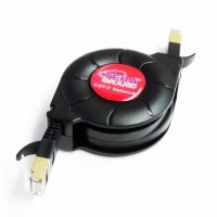 Cat-7 10 Gigabit Ethernet Retractable Cable, 1.5 Meter (5 Ft.) Cat-7 10 Gigabit Ethernet Retractable Cable, 1.5 Meter (5 Ft.)