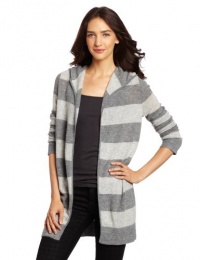 Christopher Fischer Women's 100% Cashmere Striped Featherweight Hoodie Christopher Fischer Women's 100% Cashmere Striped Featherweight Hoodie