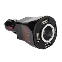 EZOPower 2A 10w 4-Port USB Car Charger Vehicle Power Adapter with Extra Socket for Samsung, iPhone, iPad, Blackberry Smartphone, Tablets, ebook, MP3 Player and more - BLACK EZOPower 2A 10w 4-Port USB Car Charger Vehicle Power Adapter with Extra Socket for Samsung, iPhone, iPad, Blackberry Smartphone, Tablets, ebook, MP3 Player and more - BLACK