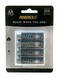Imedion AA 2400mAh NiMH Rechargeable Batteries, 4-Pack Imedion AA 2400mAh NiMH Rechargeable Batteries, 4-Pack