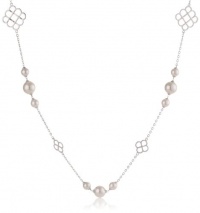 Majorica Pearl and Sterling Silver Chain Necklace, 35