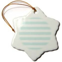 InspirationzStore Stripe Patterns - Mint and White Striped pattern - retro nautical - pastel turquoise teal aqua sea blue green stripes - Ornaments - 3 inch Snowflake Porcelain Ornament InspirationzStore Stripe Patterns - Mint and White Striped pattern - retro nautical - pastel turquoise teal aqua sea blue green stripes - Ornaments - 3 inch Snowflake Porcelain Ornament