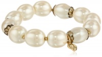 Carolee Pearl Tone Stretch Bracelet, 7.5 Carolee Pearl Tone Stretch Bracelet, 7.5
