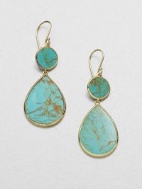 From the Polished Rock Candy® Collection. Bold turquoise set in radiant 18k gold in a chic dual drop shape. 18k goldTurquoiseDrop, about 2.2Hook backImported From the Polished Rock Candy® Collection. Bold turquoise set in radiant 18k gold in a chic dual drop shape. 18k goldTurquoiseDrop, about 2.2Hook backImported