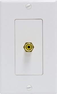 GE 87699 Single RCA Connector Wall Plate for Subwoofer GE 87699 Single RCA Connector Wall Plate for Subwoofer
