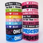 20pcs I Love ONE Direction Bracelet Silicone Wristband so in Love Heart 1d 20pcs