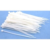 100 White Nylon Cable Zip Ties Self Locking 2.5mm x 4 100 White Nylon Cable Zip Ties Self Locking 2.5mm x 4