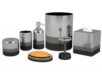 Nu Steel Triune Bathroom Accessories Set ,7-Piece Nu Steel Triune Bathroom Accessories Set ,7-Piece