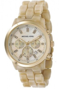 New Michael Kors Chronograph Horn Mother-Of-Pearl Dial Womens Watch MK5217 IGN New Michael Kors Chronograph Horn Mother-Of-Pearl Dial Womens Watch MK5217 IGN