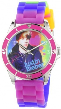 Justin Bieber Kids' JB1040 Round Multi-Colored Dial Tie Dye Silicone Strap Watch Justin Bieber Kids' JB1040 Round Multi-Colored Dial Tie Dye Silicone Strap Watch