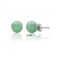 Bling Jewelry 925 Sterling Silver Jade Gemstone Ball Stud Earrings 6mm Bling Jewelry 925 Sterling Silver Jade Gemstone Ball Stud Earrings 6mm