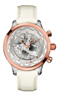 TX Unisex T3C169 530 Worldtime Airport Lounge Retro Rose-Tone White Strap Watch TX Unisex T3C169 530 Worldtime Airport Lounge Retro Rose-Tone White Strap Watch