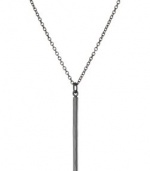 Melissa Joy Manning Mixed Metals Black Diamonds Long Stick Necklace