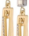 Kenneth Cole New York Springtime Rose Pave Rectangle Drop Earrings