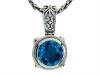 Balissima By Effy Collection Sterling Silver and 18k Yellow Gold Blue Topaz Pendant Necklace