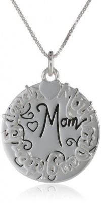 Sterling Silver Mother Daughter Friend Mom Two Charm Necklace, 18 Sterling Silver Mother Daughter Friend Mom Two Charm Necklace, 18