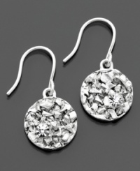 Stylish circles of textured bliss: these gorgeous Kenneth Cole New York earrings feature sparkling crystal accents set in silvertone textured discs. Stylish circles of textured bliss: these gorgeous Kenneth Cole New York earrings feature sparkling crystal accents set in silvertone textured discs.
