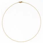 CleverEve Designer Series 14K Yellow Gold Twisted Wire 0.5mm Necklace 16